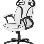 Gaming Fauteuil de bureau, chaise de course, tendance, chaise d'ordinateur (blanc/noir)
