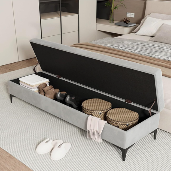 Banquette de rangement pour bout de lit