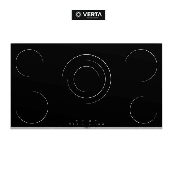 PLAQUE INDUCTION VERTA 5FEUX  90X60 ELECTRIQUE VITROCERAMIQUE NOIR MS293