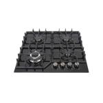 PLAQUE TECHNOLUX 4FEUX 60X60 A GAZ VERRE NOIR TEC4GG