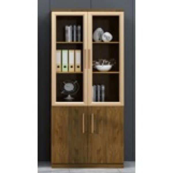 MEUBLE DE RANGEMENT BUREAUX SEMI VITRÉ 2 PORTES -TS19-210